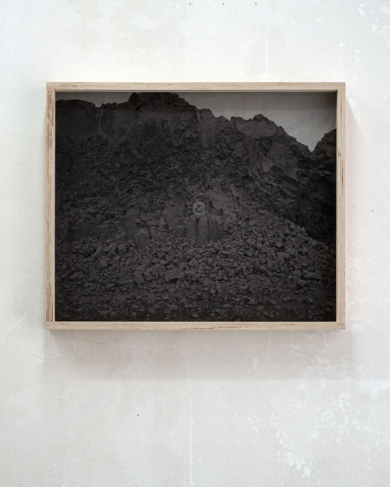 blackprint edition artist Diego Brambilla photographer - Art print on handmade art paper from Bhutan with wooden frame hanging on the wall - Front